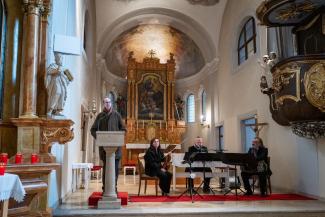 Ansprache des Obmanns in der Pfarrkirche